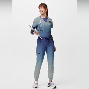 Figs Catarina one pocket scrub top ombré xs